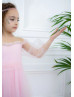 Off Shoulder Pink Tulle Flower Girl Dress Birthday Party Dress